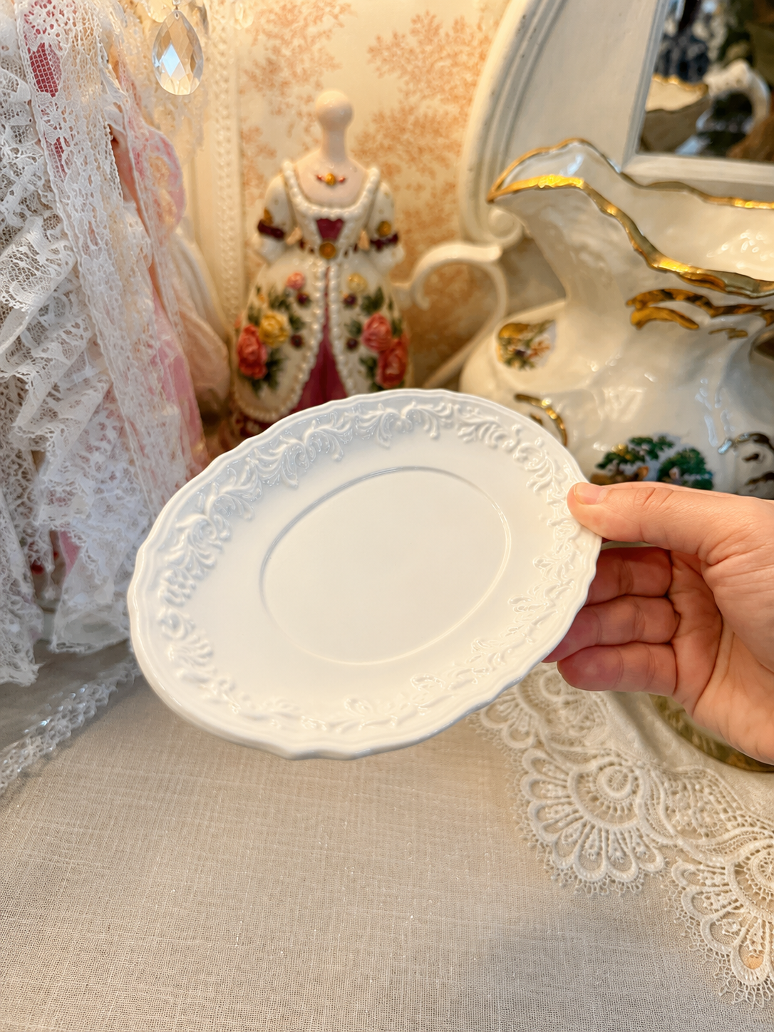 Vtg Napcoware “White Provincial” gravy boat