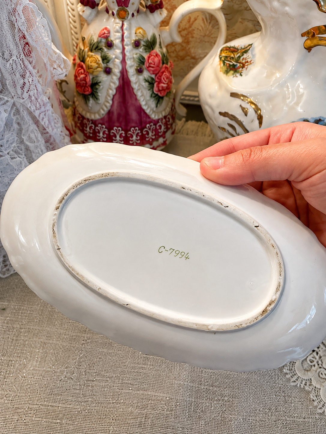 Vtg Napcoware “White Provincial” gravy boat